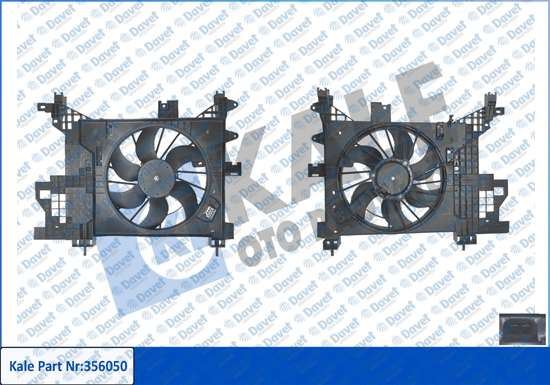 KALE 356050 Fan Motoru Davlumbazli Duster 1.5dci 10>18 (250w 2300rpm 12v)